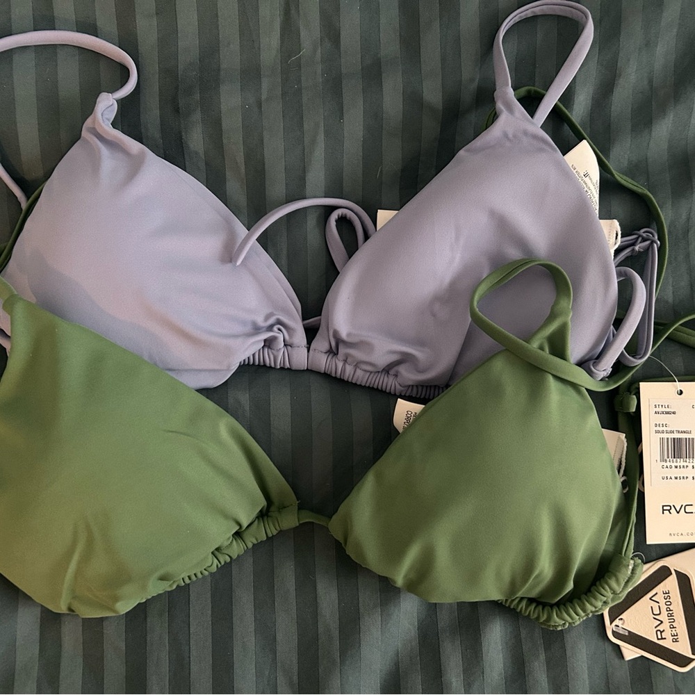 RVCA Lavender and Olive Bikinis